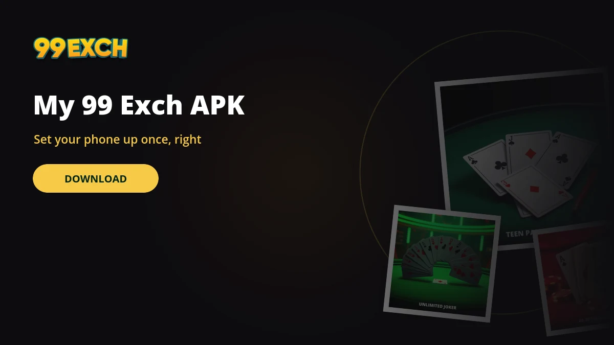 My 99 exch apk phone setup banner with sic bo and casino game tiles