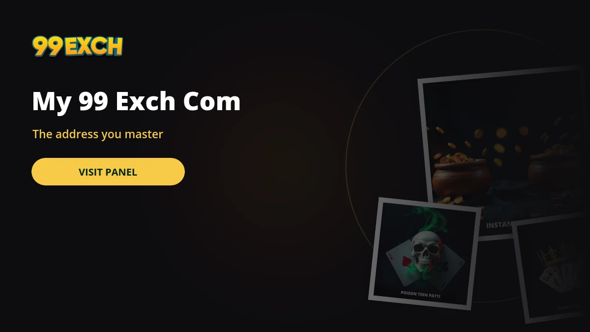 My 99 exch com address banner with sic bo and matka game tiles